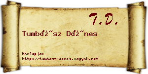Tumbász Dénes névjegykártya