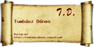 Tumbász Dénes névjegykártya